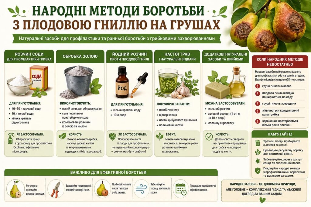 Народні методи боротьби з плодовою гниллю на грушах